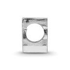 Sterling Silver Rhodium-plated LogoArt Georgia Institute of Technology G-T Enameled Bead