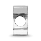Sterling Silver Rhodium-plated LogoArt Michigan State University Spartan Enameled Logo Bead