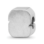 Sterling Silver Rhodium-plated LogoArt North Carolina State University N-C-S Enameled Logo Bead