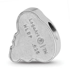 Sterling Silver Rhodium Plated Major League Baseball LogoArt Baltimore Orioles Enameled Bead