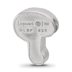 Sterling Silver Rhodium Plated Major League Baseball LogoArt Philadelphia Phillies Enamel Bead