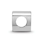 Sterling Silver Rhodium-plated LogoArt Purdue University Letter P Enameled Logo Bead