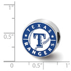 SS/Rh-p Major League Baseball LogoArt Texas Rangers Enameled Bead