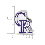 Sterling Silver Rhodium Plated Major League Baseball LogoArt Colorado Rockies Enameled Bead