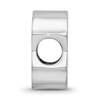Sterling Silver Rhodium Plated Major League Baseball LogoArt Boston Red Sox Enamel Logo Bead