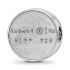 Sterling Silver Rhodium Plated Major League Baseball LogoArt Minnesota Twins Enamel Bead