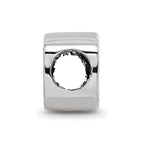 Sterling Silver Rhodium-plated LogoArt University of Florida Gator Enameled Logo Bead