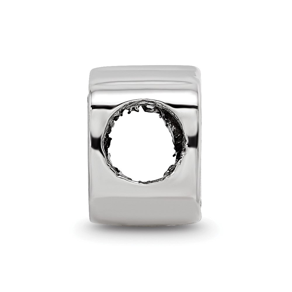 Sterling Silver Rhodium-plated LogoArt University of Florida Gator Enameled Logo Bead