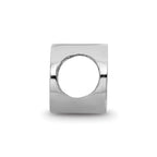 Sterling Silver Rhodium-plated LogoArt University of Georgia Letter G Enameled Logo Bead