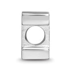 Sterling Silver Rhodium-plated LogoArt University of Illinois Letter I Enameled Logo Bead