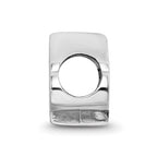 Sterling Silver Rhodium-plated LogoArt University of Louisville Cardinal Enameled Logo Bead