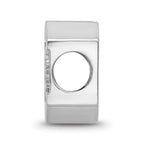Sterling Silver Rhodium-plated LogoArt University of South Carolina Enameled Logo Bead