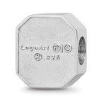 Sterling Silver Rhodium-plated LogoArt University of South Carolina Enameled Logo Bead