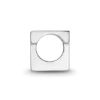 Sterling Silver Rhodium-plated LogoArt Virginia Tech V-T Enameled Logo Bead