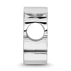 Sterling Silver Rhodium Plated Major League Baseball LogoArt Chicago White Sox Enameled Bead