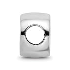 Sterling Silver Rhodium-plated LogoArt University of Georgia Enameled Double Logo Bead