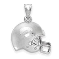 Sterling Silver Rhodium-plated LogoArt The University of Iowa Domed Football Helmet Pendant