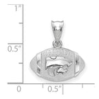Sterling Silver Kansas State University Football Pendant