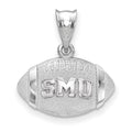 Sterling Silver Rhodium-plated LogoArt Southern Methodist University S-M-U Football Pendant