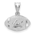 Sterling Silver Rhodium-plated LogoArt University of California Berkeley Football Pendant