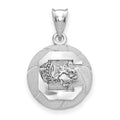 Sterling Silver Rhodium-plated LogoArt University of South Carolina Basketball Pendant