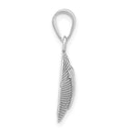 Sterling Silver Rhodium-plated LogoArt University of Virginia Basketball Pendant