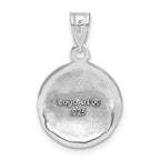 Sterling Silver Rhodium-plated LogoArt University of Virginia Basketball Pendant