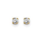 14ky .10ct. I2 K-L Diamond Stud Push-on Post Earrings