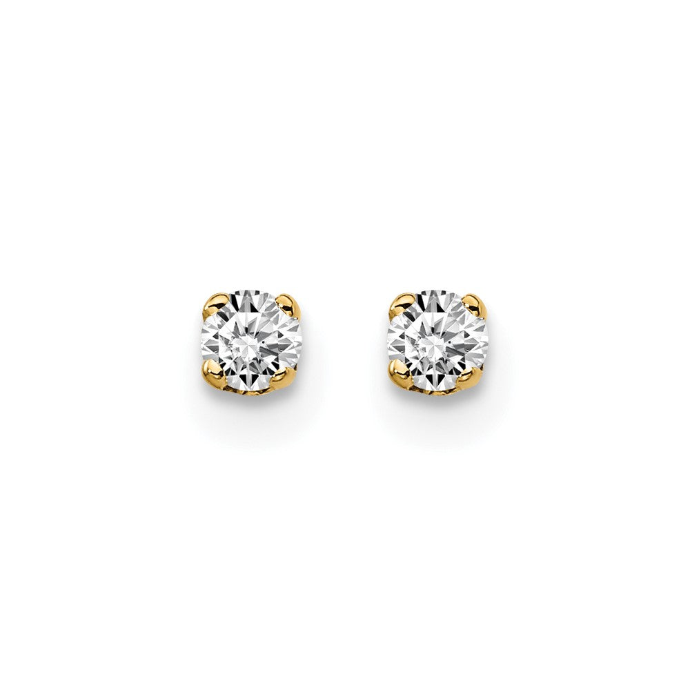 14ky .10ct. I2 K-L Diamond Stud Push-on Post Earrings