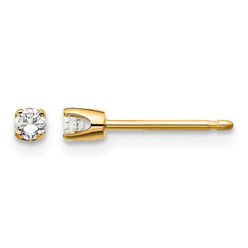 14ky .10ct. I2 K-L Diamond Stud Push-on Post Earrings