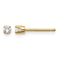 14ky .10ct. I2 K-L Diamond Stud Push-on Post Earrings