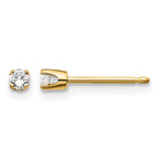 14ky .10ct. I2 K-L Diamond Stud Push-on Post Earrings