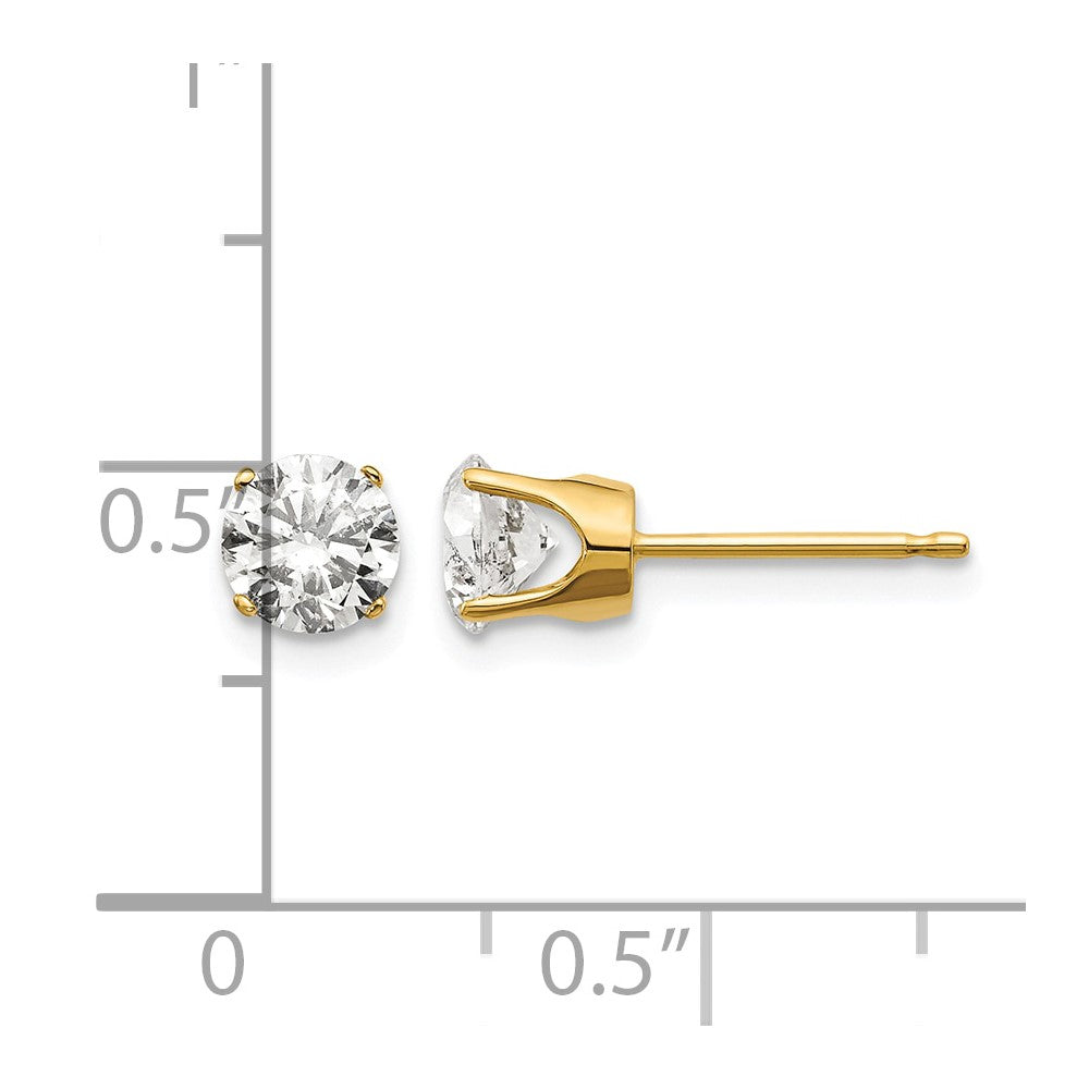 14ky 1.00ct. I2 K-L Diamond Stud Push-on Post Earrings