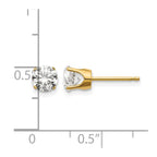 14ky 1.00ct. I2 K-L Diamond Stud Push-on Post Earrings