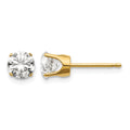14ky 1.00ct. I2 K-L Diamond Stud Push-on Post Earrings