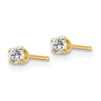 14ky .15ct. I2 K-L Diamond Stud Push-on Post Earrings