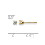 14ky .15ct. I2 K-L Diamond Stud Push-on Post Earrings