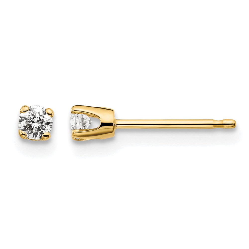 14ky .15ct. I2 K-L Diamond Stud Push-on Post Earrings