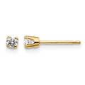 14ky .15ct. I2 K-L Diamond Stud Push-on Post Earrings