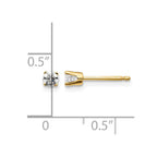14ky .20ct. I2 K-L Diamond Stud Push-on Post Earrings
