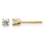 14ky .20ct. I2 K-L Diamond Stud Push-on Post Earrings
