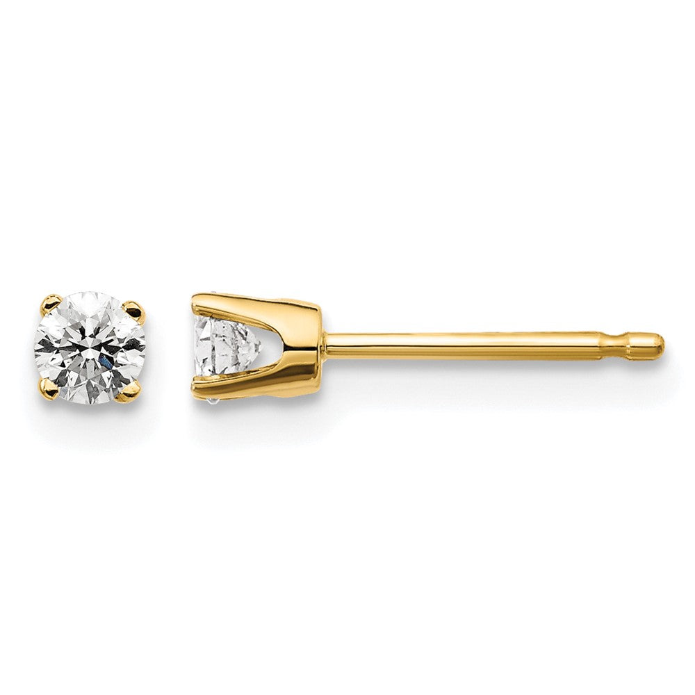 14ky .20ct. I2 K-L Diamond Stud Push-on Post Earrings