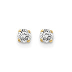 14ky .25ct. I2 K-L Diamond Stud Push-on Post Earrings