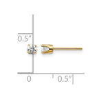 14ky .25ct. I2 K-L Diamond Stud Push-on Post Earrings