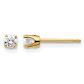 14ky .25ct. I2 K-L Diamond Stud Push-on Post Earrings
