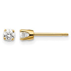 14ky .25ct. I2 K-L Diamond Stud Push-on Post Earrings