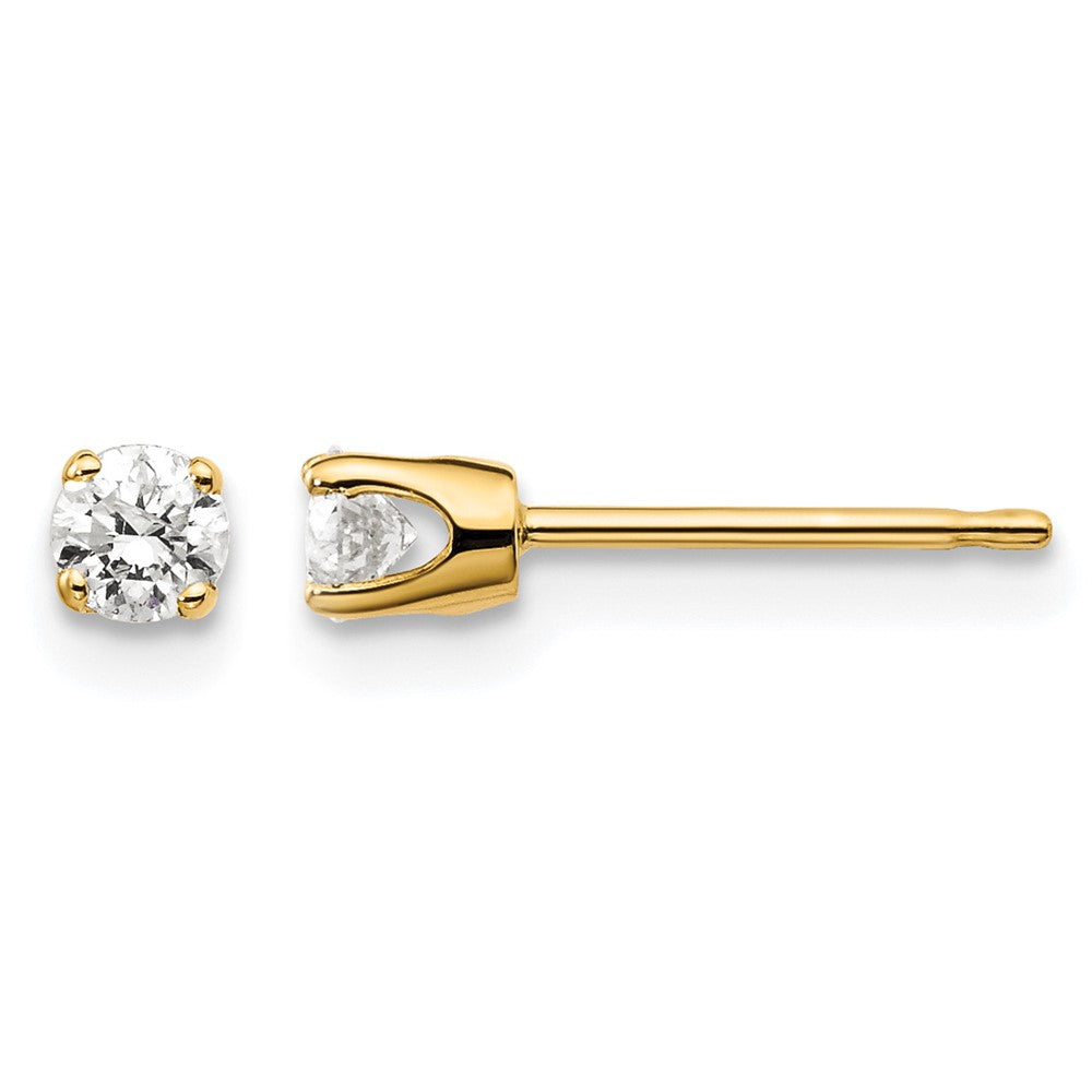 14ky .25ct. I2 K-L Diamond Stud Push-on Post Earrings