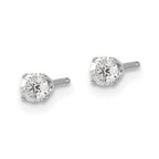 14kw .25ct I2 K-L Diamond Stud Push-on Post Earrings