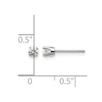 14kw .25ct I2 K-L Diamond Stud Push-on Post Earrings