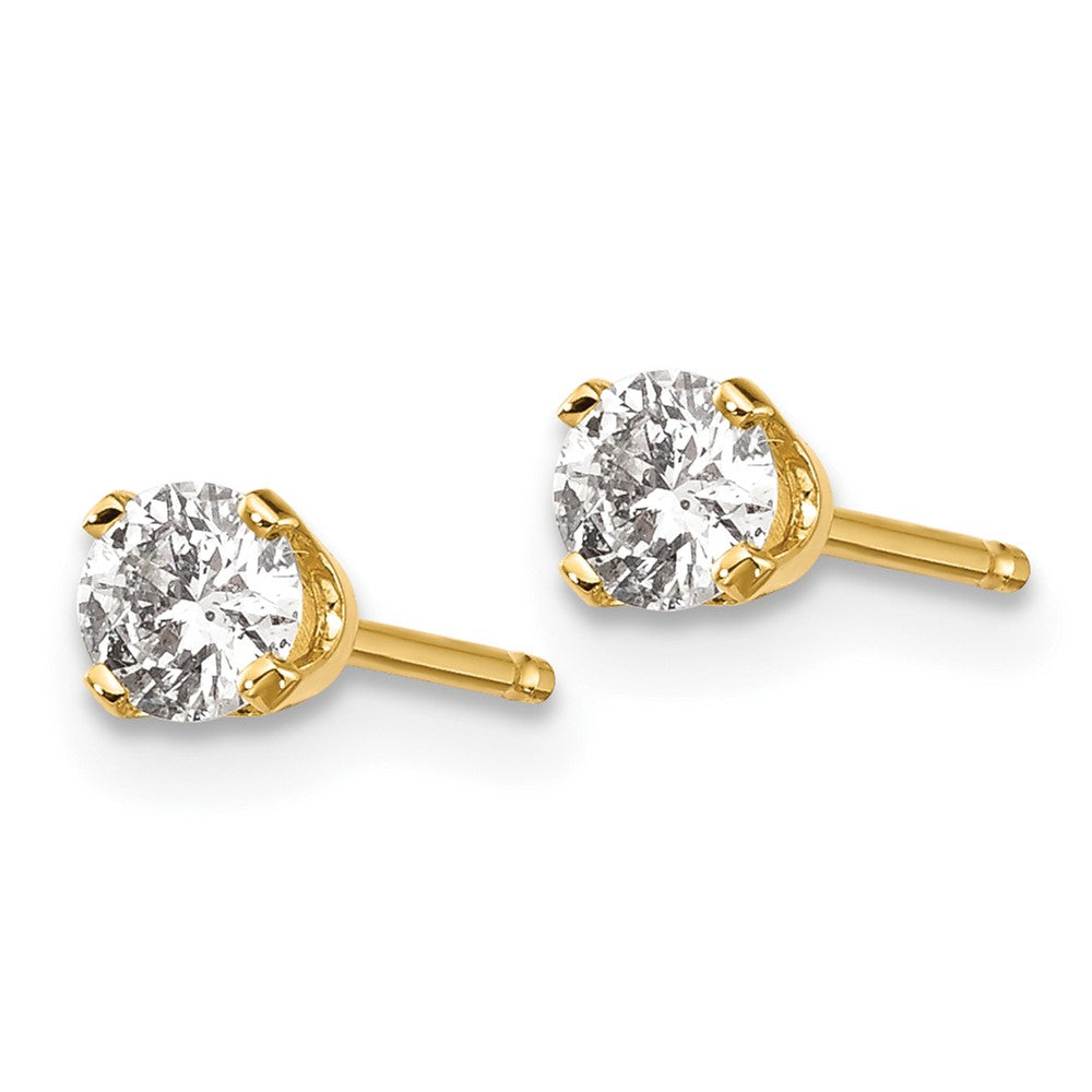 14ky .30ct. I2 K-L Diamond Stud Push-on Post Earrings